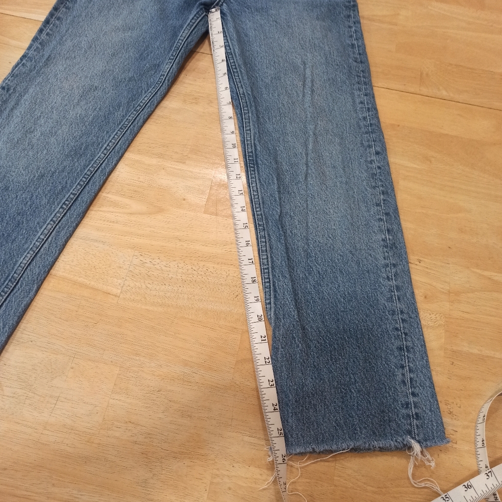 Reformation Womens High Rise Jeans Size 24x26 Blue Straight Fit Denim - Picture 13 of 16